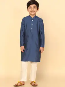 KISAH Boys Mandarin Collar Kurta with Pyjamas