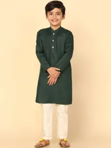 KISAH Boys Mandarin Collar Kurta with Pyjamas