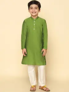 KISAH Boys Mandarin Collar Kurta with Pyjamas