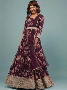 KALKI Fashion Floral Printed Ethnic Dress