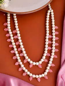 Silvermerc Designs Gold-Plated Layered Stones & Beads-Beaded Brass Necklace