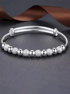 Fashion Frill Women Sterling Silver Silver-Plated Wraparound Bracelet