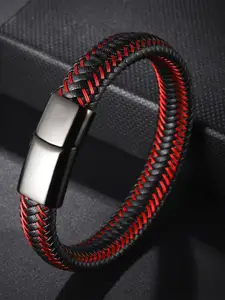 Fashion Frill Men Leather Link Bracelet