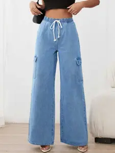 Next One Women Smart Wide Leg Light Fade High-Rise Stretchable Jeans