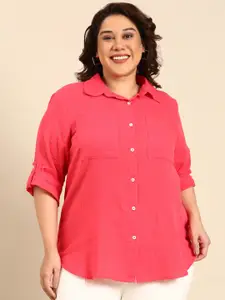 The Pink Moon Opaque Cotton Formal Shirt