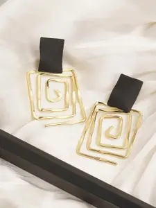 AQUASTREET Gold-Plated Geometric Drops Earrings