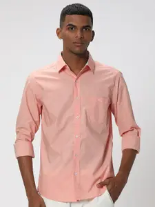 Mufti Slim Fit Spread Collar Pure Cotton Casual Shirt
