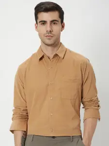 Mufti Slim Fit Corduroy Weave Casual Shirt