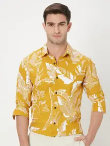 Mufti Conversational Printed Slim Fit Opaque Casual Shirt