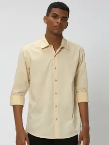 Mufti Slim Fit Spread Collar Long Sleeve Casual Shirt