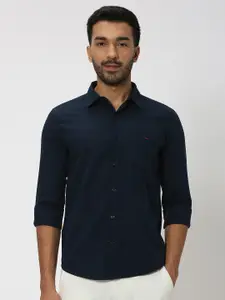 Mufti Slim Fit Spread Collar Casual Shirt