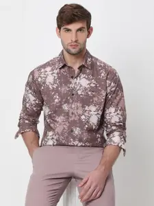 Mufti Slim Fit Abstract Printed Pure Cotton Casual Shirt
