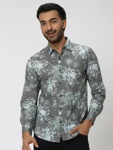 Mufti Slim Fit Abstract Printed Pure Cotton Casual Shirt