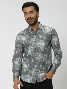 Mufti Slim Fit Abstract Printed Pure Cotton Casual Shirt