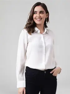 Selvia Spread Collar Long Sleeves Casual Shirt