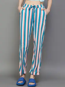 Ginger by Lifestyle Women Striped Cotton Lounge Pants