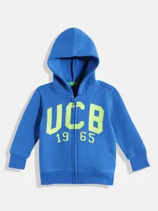 United Colors of Benetton Boys Brand Logo Printed Hooded Sweatshirt