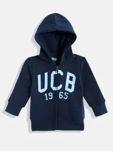 United Colors of Benetton Boys Brand Logo Print Hooded Sweatshirt