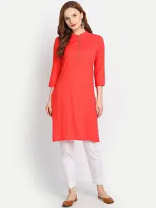 SUTI Mandarin Collar Straight Kurta