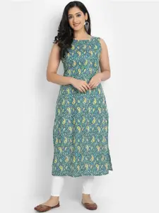 SUTI Paisley Printed Cotton Straight Kurta