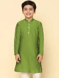 KISAH Boys Mandarin Collar Straight Kurta