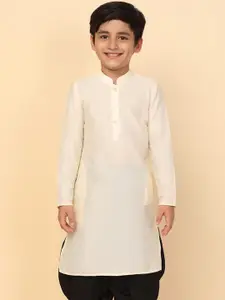 KISAH Boys Mandarin Collar Straight Kurta