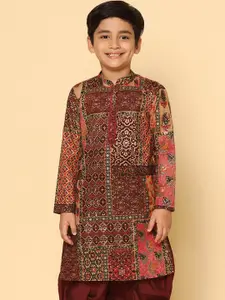 KISAH Boys Abstract Printed Regular Fit Kurta