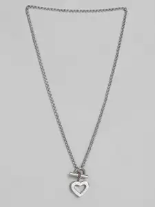 Tommy Hilfiger Classic Signature Heart Design Stainless Steel Necklace