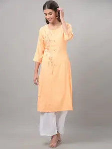 Dollar Missy Ethnic Motifs Woven DesignThread Work Detail Kurta