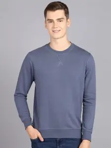 Alan Jones Round Neck Long Sleeves Pure Cotton Sweatshirt