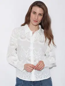 Vero Moda Self Design Cotton Casual Shirt