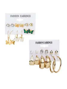 Yellow Chimes Set Of 6 Contemporary Studs Earrings