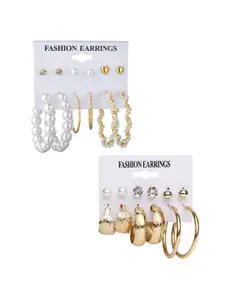 Yellow Chimes Set Of 6 Contemporary Studs Earrings