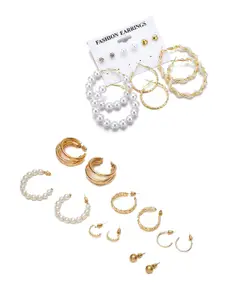 Yellow Chimes Set Of 12 Contemporary Studs Earrings