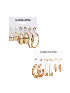 Yellow Chimes Set of 12 Contemporary Studs Earrings