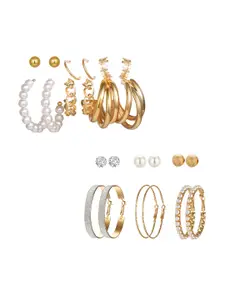 Yellow Chimes Set of 2 Contemporary Ear Cuff Earrings