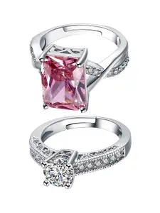 Yellow Chimes Set Of 2 Crystal Finger Rings