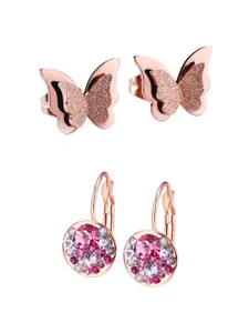 Yellow Chimes Set of 2 Contemporary Studs Earrings