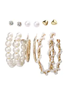 Yellow Chimes Set Of 6 Contemporary Studs Earrings