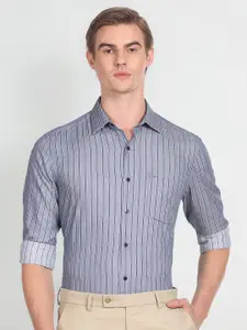 Arrow Vertical Striped Pure Cotton Formal Shirt