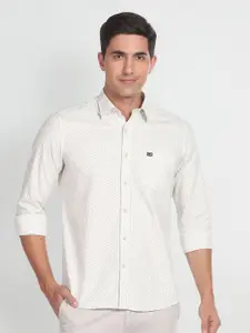 Arrow Sport Slim Fit Micro Ditsy Printed Pure Cotton Casual Shirt