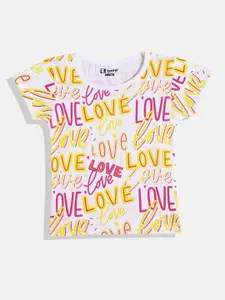 Eteenz Girls Premium Cotton Typography Printed T-shirt