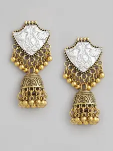 justpeachy Gold-Plated Dome Shaped Jhumkas