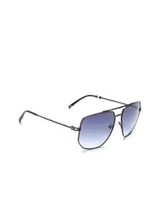Tommy Hilfiger Men Square Sunglasses with UV Protected Lens - TH 2591 C2 gunbl-33 59 S