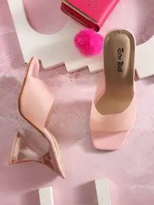 Retro Walk Open Toe Block Heels