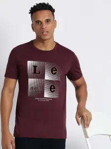 Lee Typography Printed Slim Fit Cotton T-Shirt