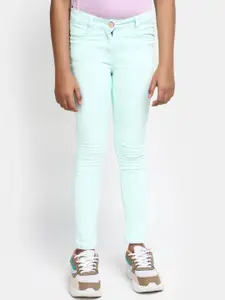 V-Mart Girls Regular Fit Mid-Rise Clean Look Coloured Cotton Stretchable Jeans