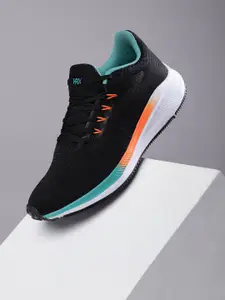 HRX by Hrithik Roshan Men Black & Teal Green Zoom Mesh Running Shoes