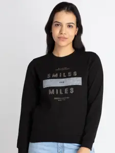 Status Quo Typography Printed Sweatshirt