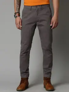 Breakbounce Men Grey Comfort Slim Fit Chino Trousers